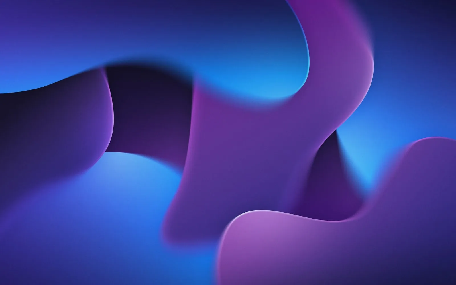 Blue and purple abstract background with wavy shapes